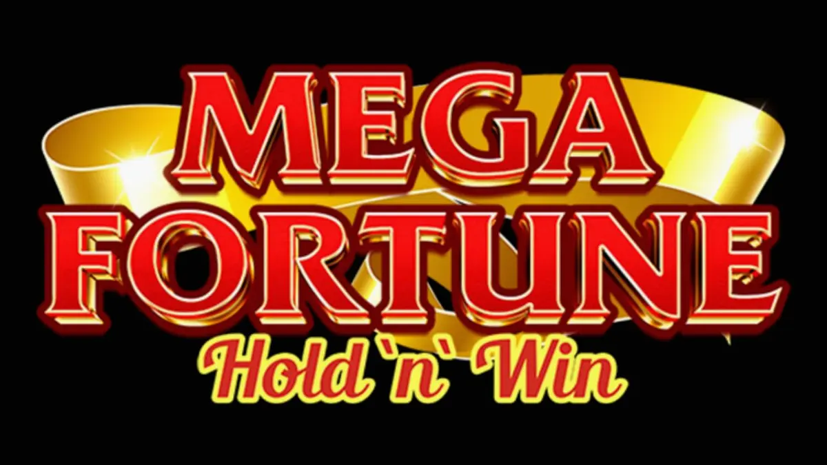 Tampilan layar permainan slot Mega Fortune Hold ‘n’ Win dengan simbol buah klasik dan koin emas.